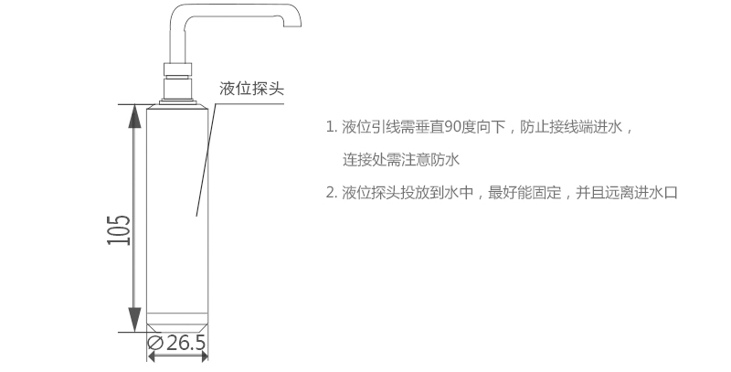 米科MIK-P260投入式液位變送器安裝