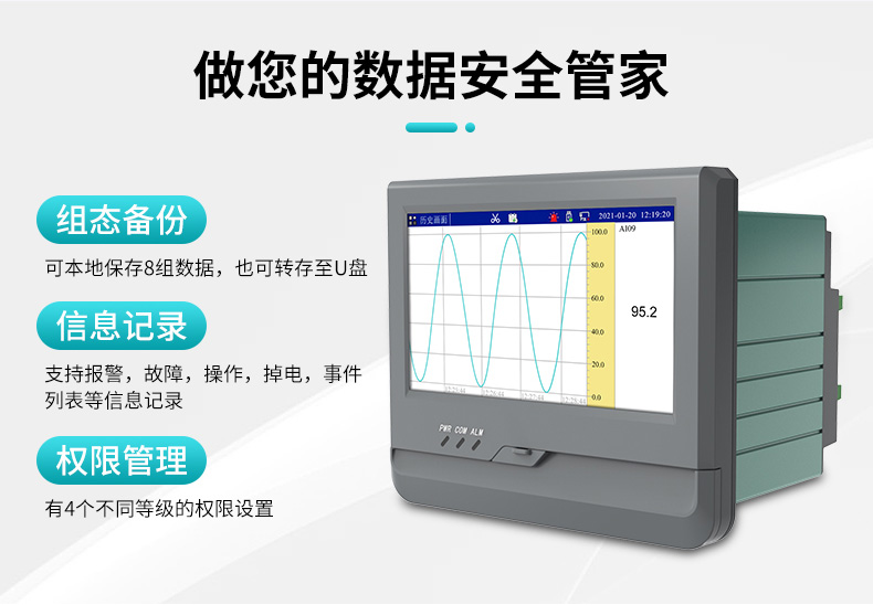 米科MIK-R8000A無紙記錄儀做您的數(shù)據(jù)安全關(guān)鍵